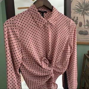 Forever 21 Retro Style Polka Dot Top